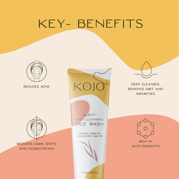 Key Benefits of KOJO Deep Cleansing Face Wash.