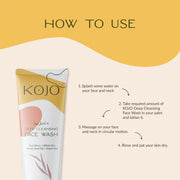 How to use the KOJO Deep Cleansing Face Wash.