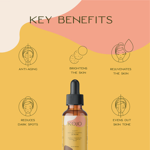 Key Benefits of KOJO Skin Rejuvenating Serum.